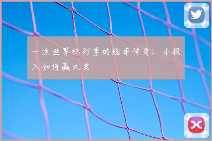 一注世界杯彩票的赔率传奇：小投入如何赢大奖