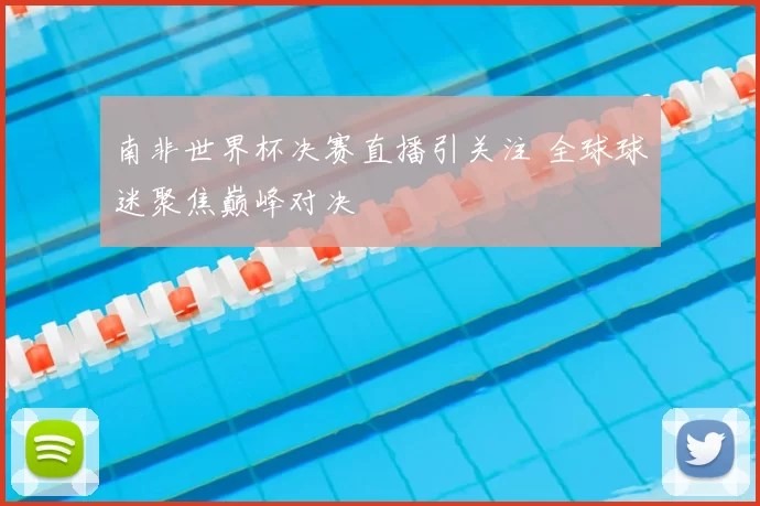 南非世界杯决赛直播引关注 全球球迷聚焦巅峰对决